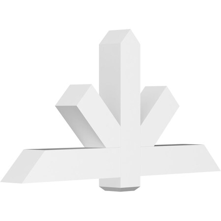 Ekena Millwork Kennewick Architectural Grade PVC Gable Bracket, 60"W x 30"H x 6"D x 6"F, 12/12 Pitch GBP060X30X0606KEN00